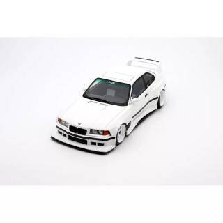 BMW E36 Khyzyl Saleem Alpine White 300 2022 \"Project Cars\" OttO mobile 1:18 Resinemodell (Türen, Motorhaube... nicht zu öffnen!)
